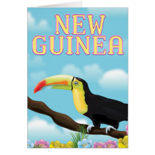 Cartão Cartaz de viagem do tucano da Nova Guiné