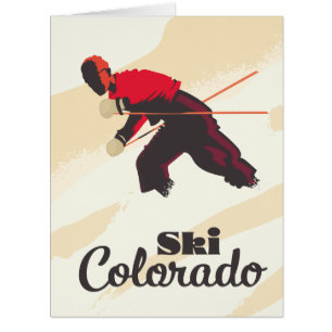 Cartão Cartaz de viagem Esqui Colorado
