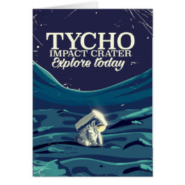 Cartão cartaz de viagem para a lua Tycho