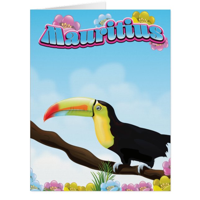 Cartão cartaz de viagem para Maurícias (Frente)