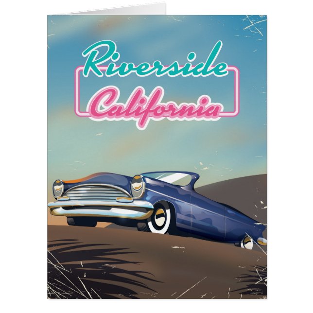 Cartão Cartaz de viagem Riverside Califórnia (Frente)