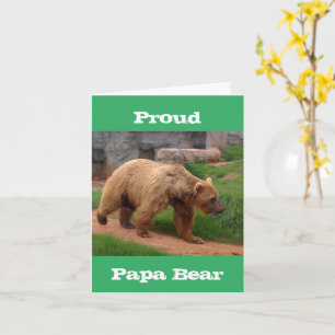Cartão Cartaz Dia de os pais de Urso Orgulhoso