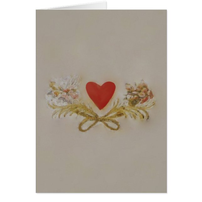 Cartão Cartaz do coração II (Frente)