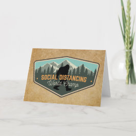 Cartão Cartaz do Mundo em Distância Social