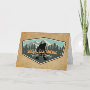 Cartão Cartaz do Mundo em Distância Social