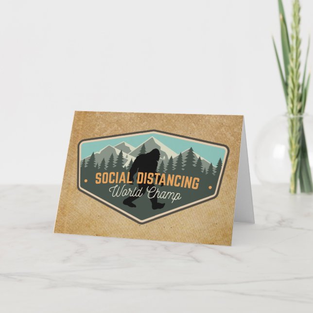 Cartão Cartaz do Mundo em Distância Social (Frente)