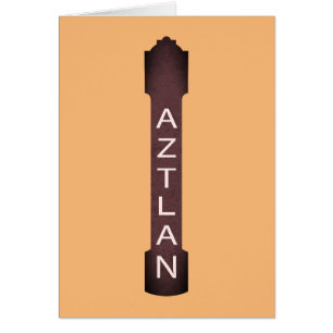 Cartão cartaz do teatro de aztlan