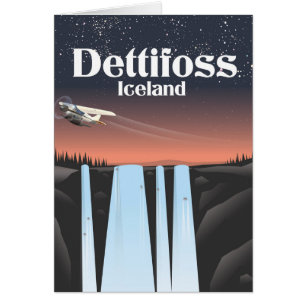 Cartão Cartaz do viagem de Dettifoss Islândia