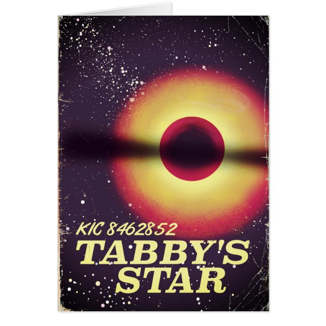 Cartão cartaz espacial da estrela de Tabby (Frente)