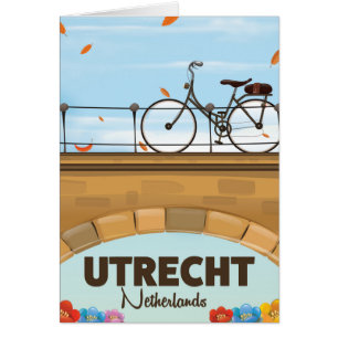 Cartão Cartaz holandês das férias de Utrecht