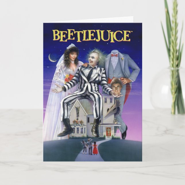 Cartão Cartaz Teatral de Beetlejuice (Frente)