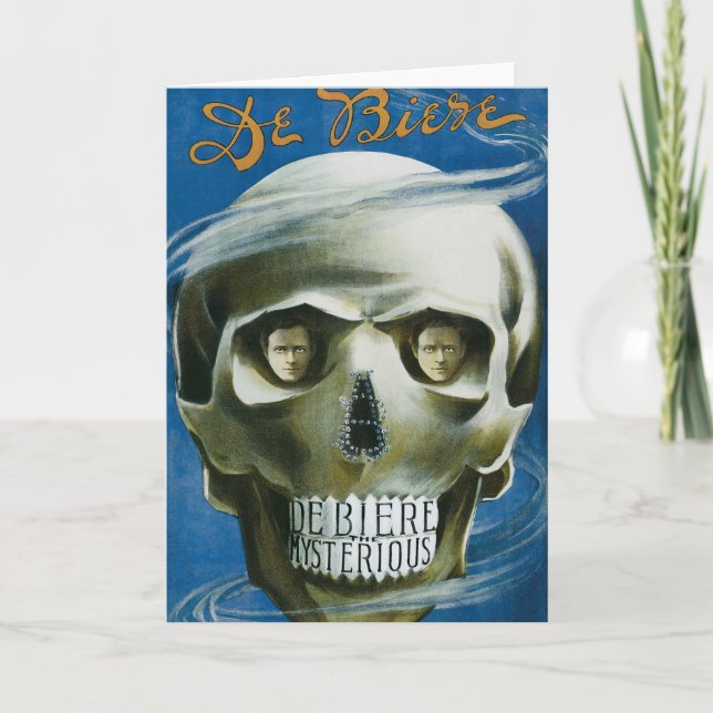 Cartão Cartaz Vintage Mágico, De Biere o Misterioso (Frente)