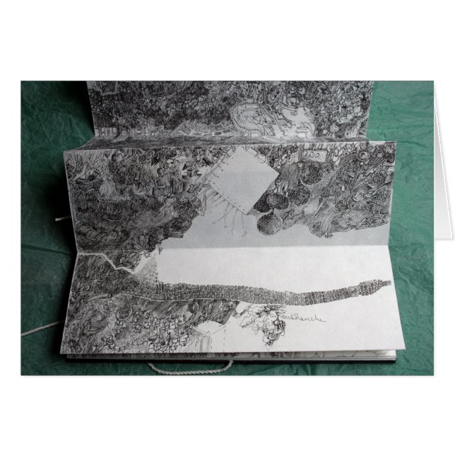 Cartão Carte Blanche pour un Stylo en about de Course Car (Frente Horizontal)