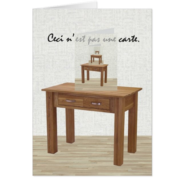 Cartão Carte de Une do pas de Ceci N'est (Frente)