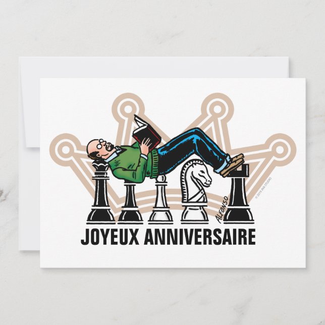 Cartão Carte de voeux d'anniversaire de papa Grand maître (Frente)