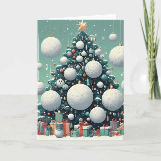 Cartão Carte de vœux pliées (Frente)