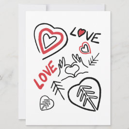 Cartão Carte motifs cœurs façon tags