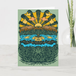 Cartão Carteira de Aniversário da Natureza
