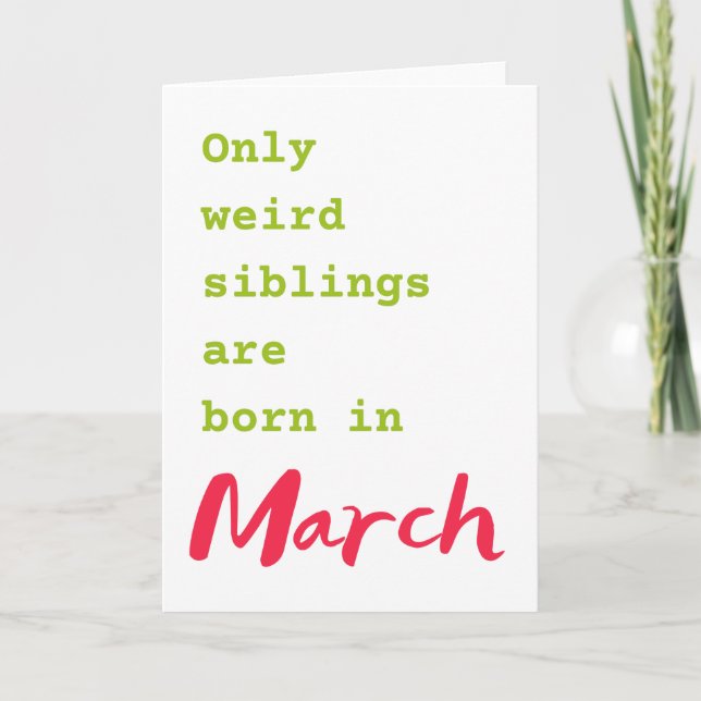 Cartão Carteira de aniversário de Marche da irmã mais eng (Frente)