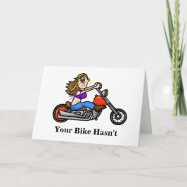 Cartão Carteira de Aniversário de Motocicleta