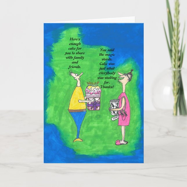 Cartão Carteira De Aniversário Humorista Com Formigas No  (Frente)