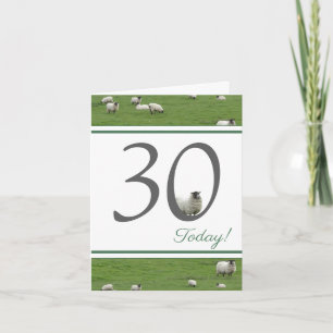 Cartão Carteira de ovelha aniversário de 30 anos engraç