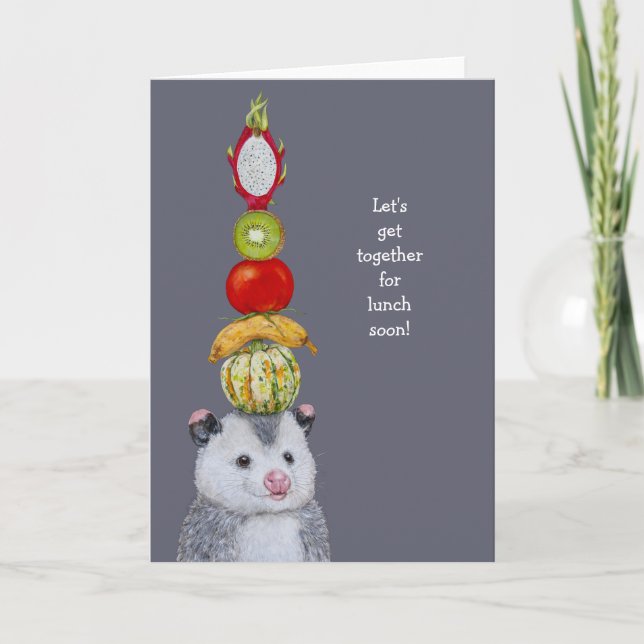 Cartão Carteira engraçada convidando um amigo a almoçar (Frente)