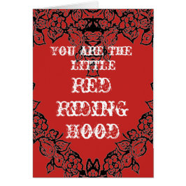 Cartão Carteira romântica do lobo mau