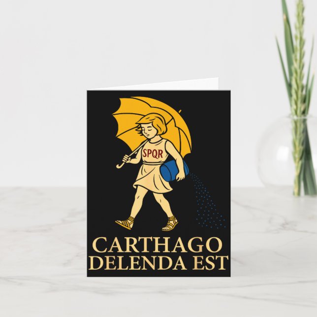 Cartão Carthago Delenda Est Roupa Divertida de História R (Frente)