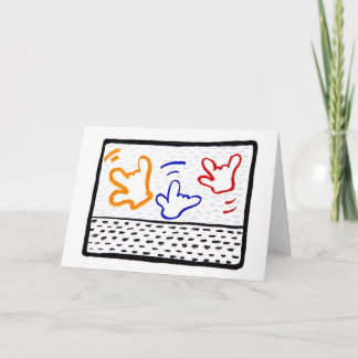 Cartão Cartões: 3 Haring ILYs