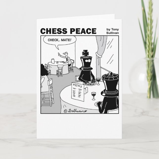 Cartão Cartografia Check Mate Chess Peace (Frente)