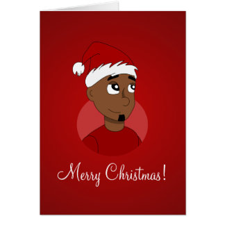 Cartão Cartografia de cara de Natal