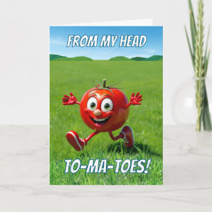 Cartão Cartografia de Tomato Pun, Aniversário de namorada