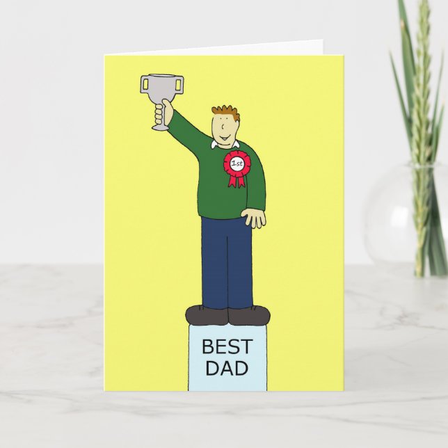 Cartão Cartografia do Dia de os pais Feliz do Melhor Pai (Frente)