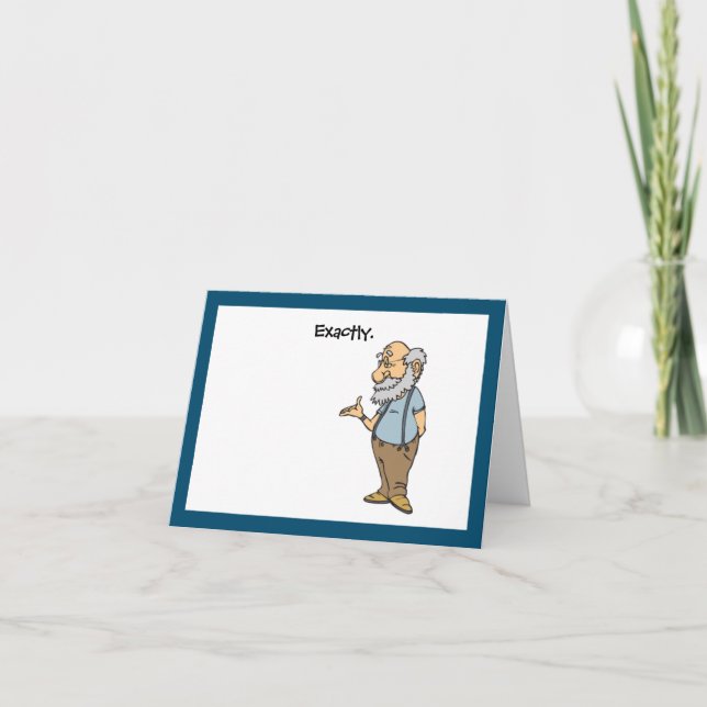 Cartão Cartografia do Homem Velho Inteligente, Sabedoria  (Frente)