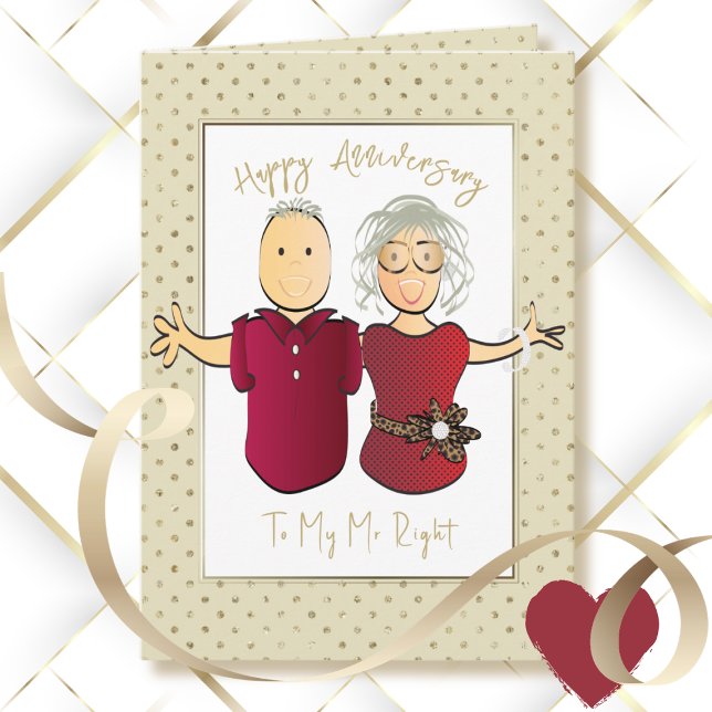 Cartão Cartoon 50º Aniversário de Casamento Funny Husband (Criador carregado)