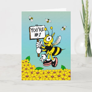 Cartão Cartoon Bee for Father's Day