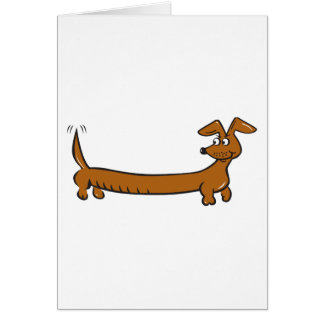 Cartão Cartoon Bonito Dacjshund