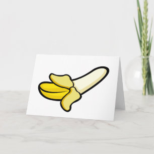 Cartão Cartoon Cartoon Banana Fruta Vazio