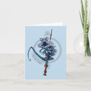 Cartão Cartoon Chupacabra & Elder Wand