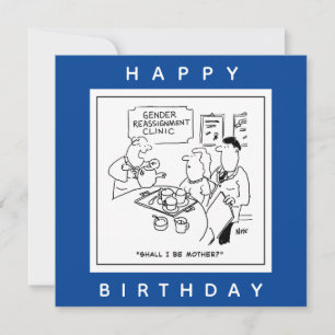 Cartão Cartoon Clínico de Reatribuição de Gênero