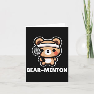 Cartão Cartoon Cute Kawaii Cub Badminton