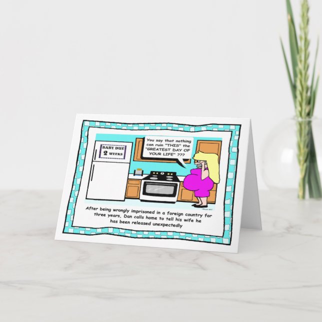 Cartão Cartoon da prisão engraçado (Frente)