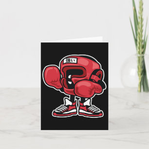 Cartão Cartoon De Campeão De Boxão Única E Engraçado E