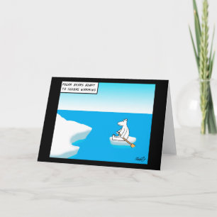 Cartão Cartoon de Cartoon de Urso Polar