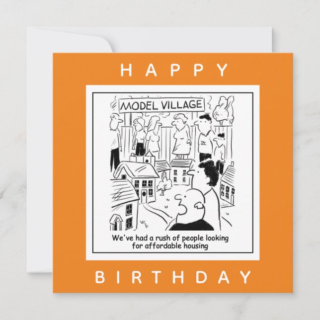 Cartão Cartoon de Comprar (Frente)