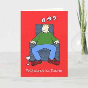 Cartão Cartoon de Dia de os pais espanhol