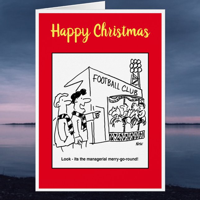 Cartão Cartoon de futebol de Feliz-volta para a gestão (Criador carregado)