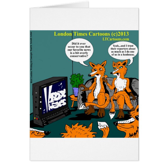Cartão Cartoon de Notícias Conservadoras (Frente)