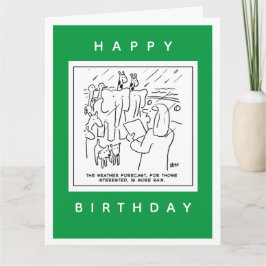 Cartão Cartoon de Previsão de Tempo em Arca de Noah